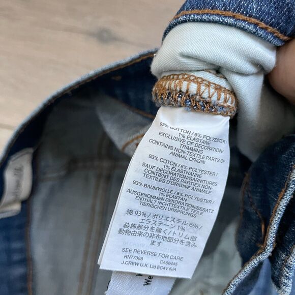 Madewell Cali Demi Boot Cut Jeans raw hem size 24 - Picture 6 of 12